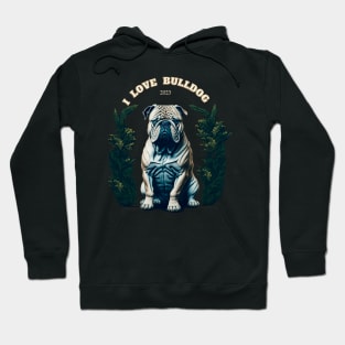 Floral Devotion: Love for Bulldogs Hoodie